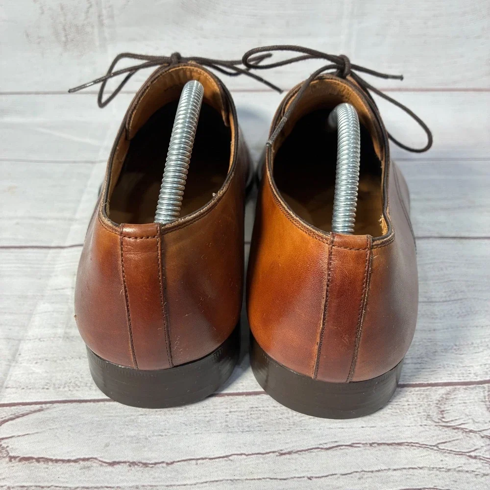Magnanni‎ Apron Toe Derby Shoes Mens 10 Brown Leather Spain